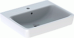 Geberit Renova Plan wastafel 60x48cm met kraangat met overloop wit 501.636.00.1