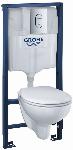 Grohe Solido Bau Ceramic Bundle wc-pack inbouwreservoir m. bedieningspaneel en wandcloset softclose zitting 39418000
