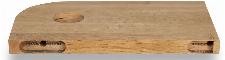 Blue Label Hylde fontein plank eik naturel 35cm x 23cm x 3 cm incl metalen rvs handdoekrek zwart SO350T1B