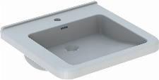 Geberit 300 Comfort Square rolstoelwastafel m. kraangat m. overloop 55x52.5x15.5cm wit S8309700000G