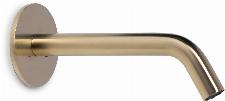 Blue Label Brondby uitloop wastafelkraan wand 16cm, geborsteld goud