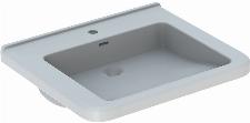 Geberit 300 Comfort Square rolstoelwastafel 65 cm met kraangat en overloop wit S8309800000G