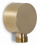 Blue Label Brondby 1/2" wandaansluitbocht met rozet geborsteld goud 2720810