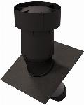 Ubbink Ventus Dakdoorvoer 15-55� 150-160 zwart 0169885