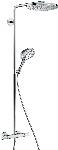 Hansgrohe Raindance Select S 240 PowderRain 1jet showerpipe: m. Ecostat Comfort douchethermostaat, HOH=15cm, Raind. Select S 120 3jet handd. en hoofdd. 1jet chroom 27633000
