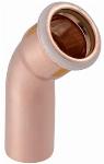 Geberit Mapress, Bocht, gas, 45 graden, 1-delig, koper, met HNBR afdichtring, 28mm x 28mm (schuifeind x persmof)