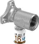 Uponor S-Press Plus Aqua pers muurplaat XL 16mmx1/2" Binnendraad 1070646