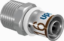 Uponor S-Press Plus pers puntstuk 16mmx1/2"bu 1070502