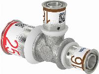 Uponor S-Press Plus pers T-stuk verlopend 25x16x16mm 1070572