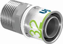 Uponor S-Press Plus pers puntstuk 32mmx1"bu 1070509