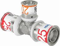Uponor S-Press Plus pers T-stuk verlopend 25x20x25mm 1070577
