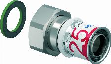 Uponor S-Press Plus pers schroefkoppeling m. wartel bi.dr. 25mmx1" 1070607 