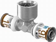 Uponor S-Press Plus pers T-stuk bi.dr. 16x1/2"bix16mm 1070595