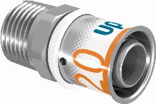Uponor S-Press Plus pers puntstuk 20mmx1/2"bu 1070504