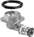 Uponor S-Press Plus Aqua pers aansluitknie vlak UPS 16mmx1/2"bi 1070657