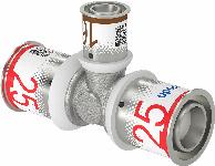 Uponor S-Press Plus pers T-stuk verlopend 25x16x25mm 1070574
