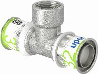 Uponor S-Press Plus pers T-stuk bi.dr. 32x3/4"bix32mm 1070601