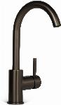 Blue Label Brondby wastafelkraan C-uitloop cold start gun metal FK-0329-GM