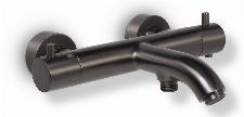Blue Label Brondby badthermostaat HOH 15 cm met omstel gun metal FK-8077-GM