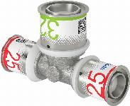 Uponor S-Press Plus pers T-stuk verlopend 25x32x25mm 1070579