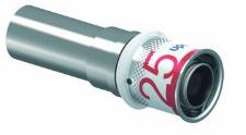 Uponor S-Press Plus pers koppeling overgang 25MLCx22mm CU/RVS 1070618