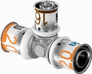 Uponor S-Press Plus pers T-stuk verlopend 20x16x20mm 1070568