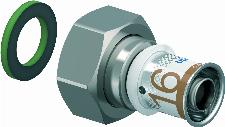 Uponor S-Press Plus pers schroefkoppeling m. wartel bi.dr. 16mmx3/4" 1070603