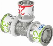 Uponor S-Press Plus pers T-stuk verlopend 32x25x32mm 1070583
