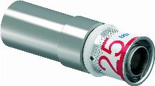 Uponor S-Press Plus pers koppeling overgang 25MLCx28mm CU/RVS 1070619