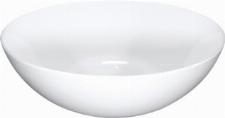 LoooX Ceramic Round keramische waskom 400 x 150 mm, zonder kraangat, zonder overloop, wit WWK40W