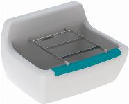 Geberit 300 Basic Norma gootsteen 50 cm met stootrand en roostergaten wit S8A43000000G
