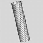 Ubbink Rolux flexibele rookgasafvoerbuis T120 50/58mm PP, rol=12.5m, prijs=per rol transparant 0716043
