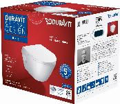 Duravit D-Neo wandcloset compact rimless pack, wc zitting afneembaar en softclose, wit 45870900A1