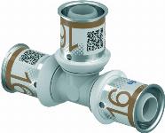 Uponor T-stuk S-press plus 16mm x 16mm x 16mm (pers x pers x pers) kunststof 1039944
