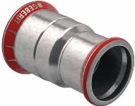 Geberit Mapress, Verloopsok, recht, 1-delig, C-staal, met CIIR afdichtring, 54mm x 42mm (persmof x persmof)