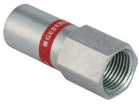 Geberit Mapress, Overgang, recht, 1-delig, C-staal, met CIIR afdichtring, 35mm x RP1/2" (schuifeind x binnendraad)