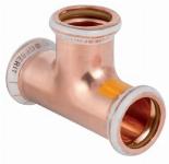 Geberit Mapress, T-stuk, gas, 90 graden, koper, met HNBR afdichtring, 35mm x 35mm x 35mm (persmof x persmof x persmof)