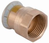 Geberit Mapress, Schroefbus, gas, recht, 1-delig, koper, met HNBR afdichtring, 15mm x RP1/2" (persmof x binnendraad)