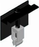 Solarstell Easy klik eindklem tbv montagerail 30mm kleur zwart