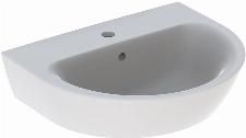 Geberit Renova wastafel m. kraangat m. overloop 55x45x18.8cm wit 500369011