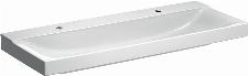 Geberit Xeno2 wastafel m. 2 kraangaten z. overloop 120x48x14cm wit 500550011