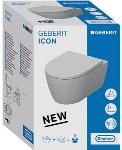 Geberit iCon combipack diepspoel Rimfree 53cm met closetzitting softclose wit 501664001