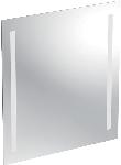 Geberit Option Basic, Spiegel, wand, verlichting aan weerskanten, 600 x 650 x 42mm (BxHxD), zilver glas (met bevestigingsmateriaal)