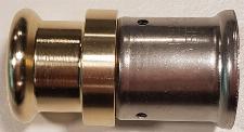 Henco pers overgangskoppeling 32mmx28Cu pers/koper V,M,SA profiel messing 36P-3228P