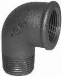Georg Fisher 092 knie 90gr 5/4" (binnendraad x buitendraad) zwart FM
