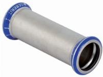Geberit Mapress, Overschuifsok, recht, 1-delig, RVS 316, met CIIR afdichtring, 28mm x 28mm (persmof x persmof)