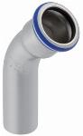Geberit Mapress, Bocht, 45 graden, 1-delig, RVS 316, met CIIR afdichtring, 15mm x 15mm (schuifeind x persmof)
