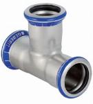 Geberit Mapress, T-stuk, 90 graden, RVS 316, met CIIR afdichtring, 35mm x 35mm x 35mm (persmof x persmof x persmof)