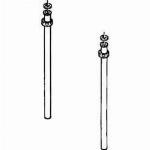 Itho Daalderop Aansluitbuis (2 stuks) met kraagje, overgooimoer en fiberring. Buis: 15 x 620mm