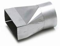 Kennemer Air Spiralo (instort) verloopstuk van rechthoekig kanaal  70x170mm naar rond, buisdiameter 125mm